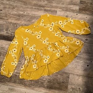 Yellow Floral Blouse